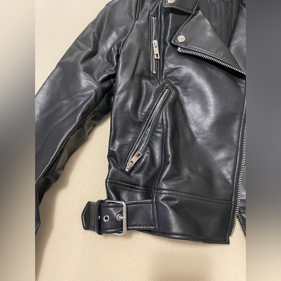 Zara Buckled Leather Jacket - Picture 4 of 11